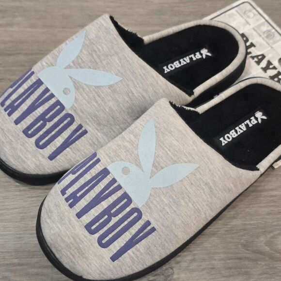 PLAYBOY Bunny Logo Memory Foam Indoor/Outdoor Slippers - Picture 3 of 6